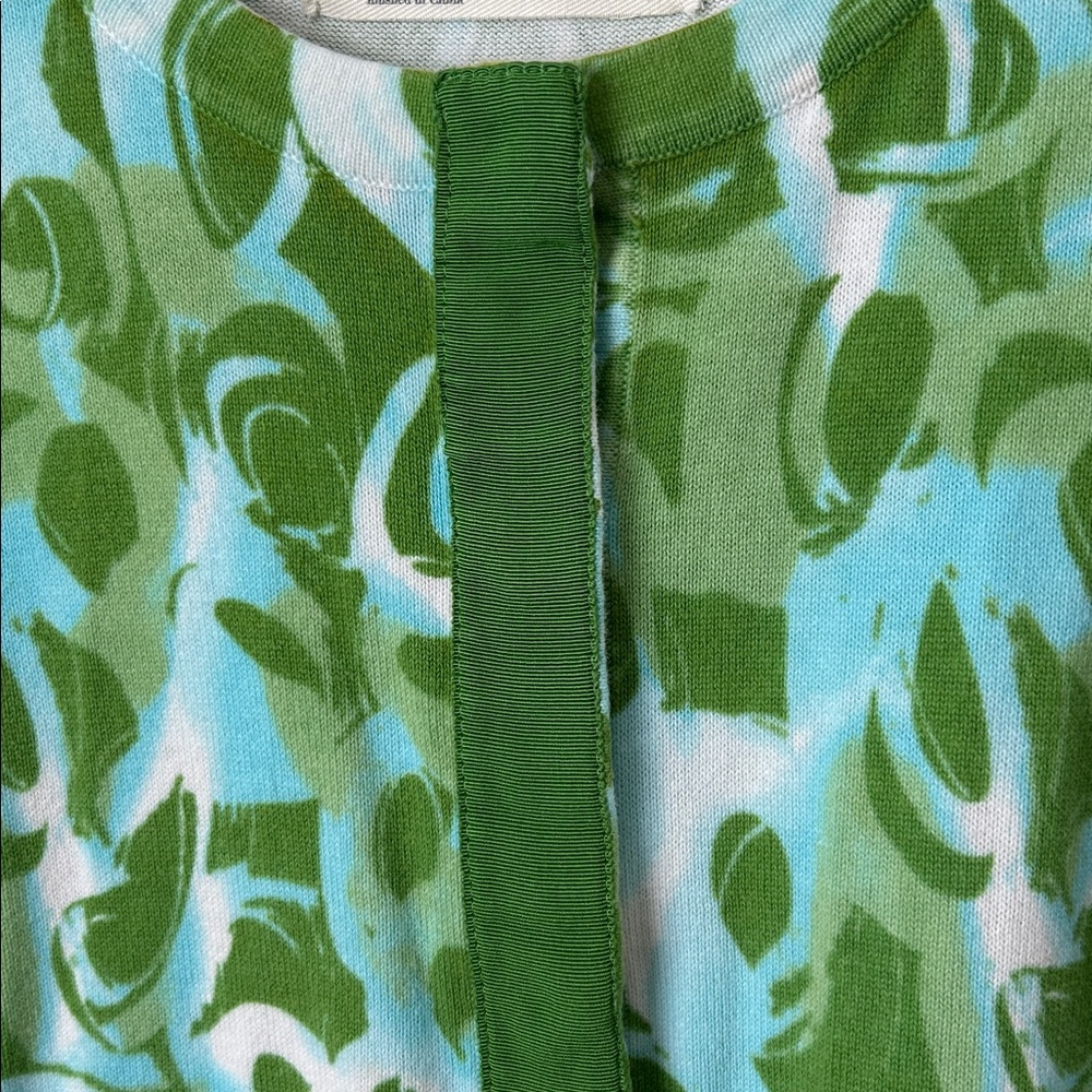 Liz Claiborne Green and Blue Knit Top Cardigan Sweater  2x - Picture 3 of 9